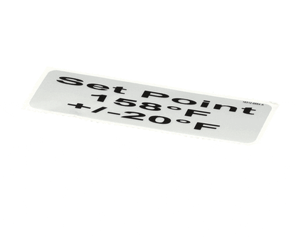 Carter-Hoffmann 18312-0554 Decal, 158 +/-15 Deg F (CAR18312-0554)