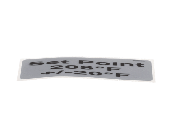 Carter-Hoffmann 18312-0555 Decal, 208 +/-15 Deg F (CAR18312-0555)