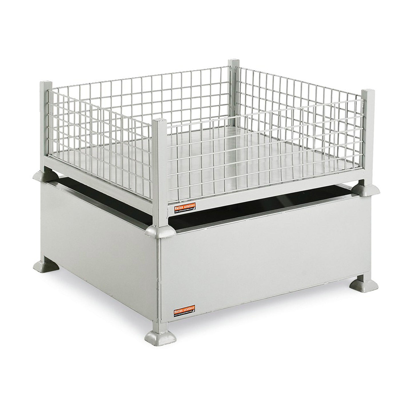 Global Industrial Mini-Bulk Container 38x38x16 2600 Lb Capacity - Wire Mesh Sides (WBB2050724)
