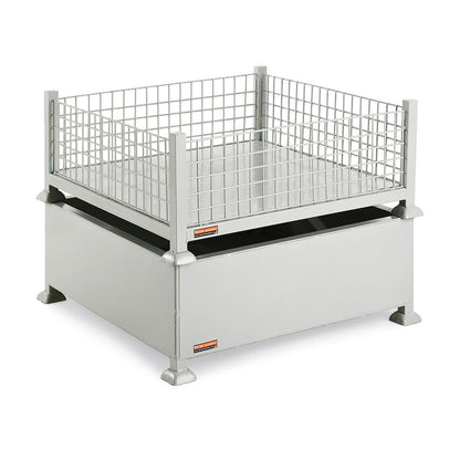 Global Industrial Mini-Bulk Container 38x38x16 2600 Lb Capacity - Wire Mesh Sides (WBB2050724)