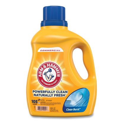 Arm & Hammer Dual HE Clean-Burst Liquid Laundry Detergent, 105 oz Bottle, 4/Carton (CDC3320050024)