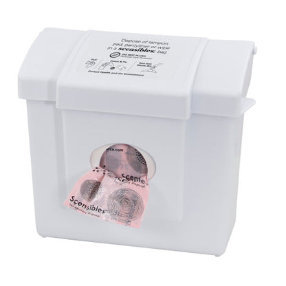 Hospeco® Scensibles® Combination Dispenser Receptacle w/ Removable Liner, White (HOSCDW)