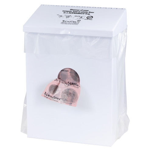 Hospeco® Scensibles® Combination Dispenser Receptacle, White Metal (HOSCDWM)