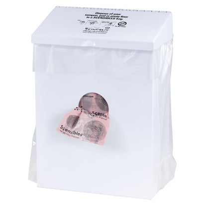 Hospeco® Scensibles® Combination Dispenser Receptacle, White Metal (HOSCDWM)