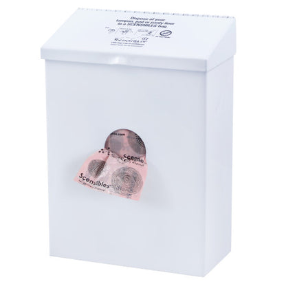 Hospeco® Scensibles® Combination Dispenser Receptacle, White Metal (HOSCDWM)