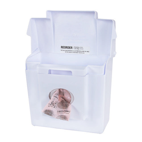 Hospeco® Scensibles® Combination Dispenser Receptacle w/ Removable Liner, White (HOSCDW)