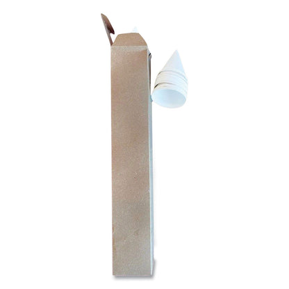 CoffeePro Paper Cone Cups, 3.2 oz, White, 200/Pack (CFRCPSLCONESTD)