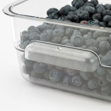 Carlisle Squares Polycarbonate Food Storage Container, 2 qt, 7.13 x 7.13 x 3.8, Clear, Plastic (CFS1195007)