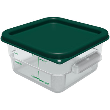 Carlisle Squares Food Storage Container Lid, 7.31 x 7.31 x 0.63, Forest Green, Plastic (CFS1197008)