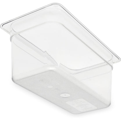 Carlisle StorPlus Polycarbonate Food Pan, 5.7 qt, 6.88 x 12.75 x 6, Clear, Plastic (CFS3066207)