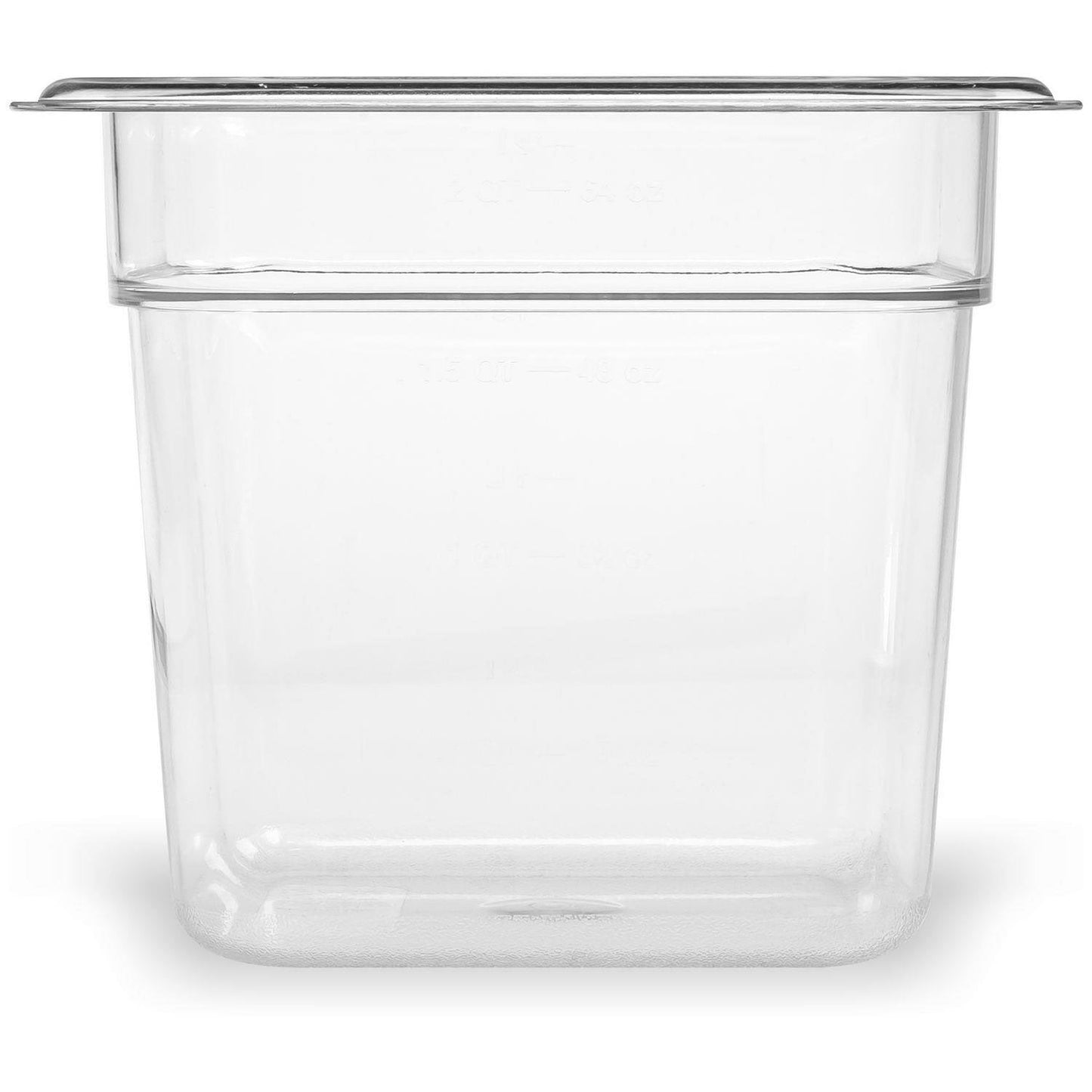 Carlisle StorPlus Polycarbonate Food Pan, 2.5 qt, 6.38 x 6.75 x 6, Clear, Plastic (CFS3068507)
