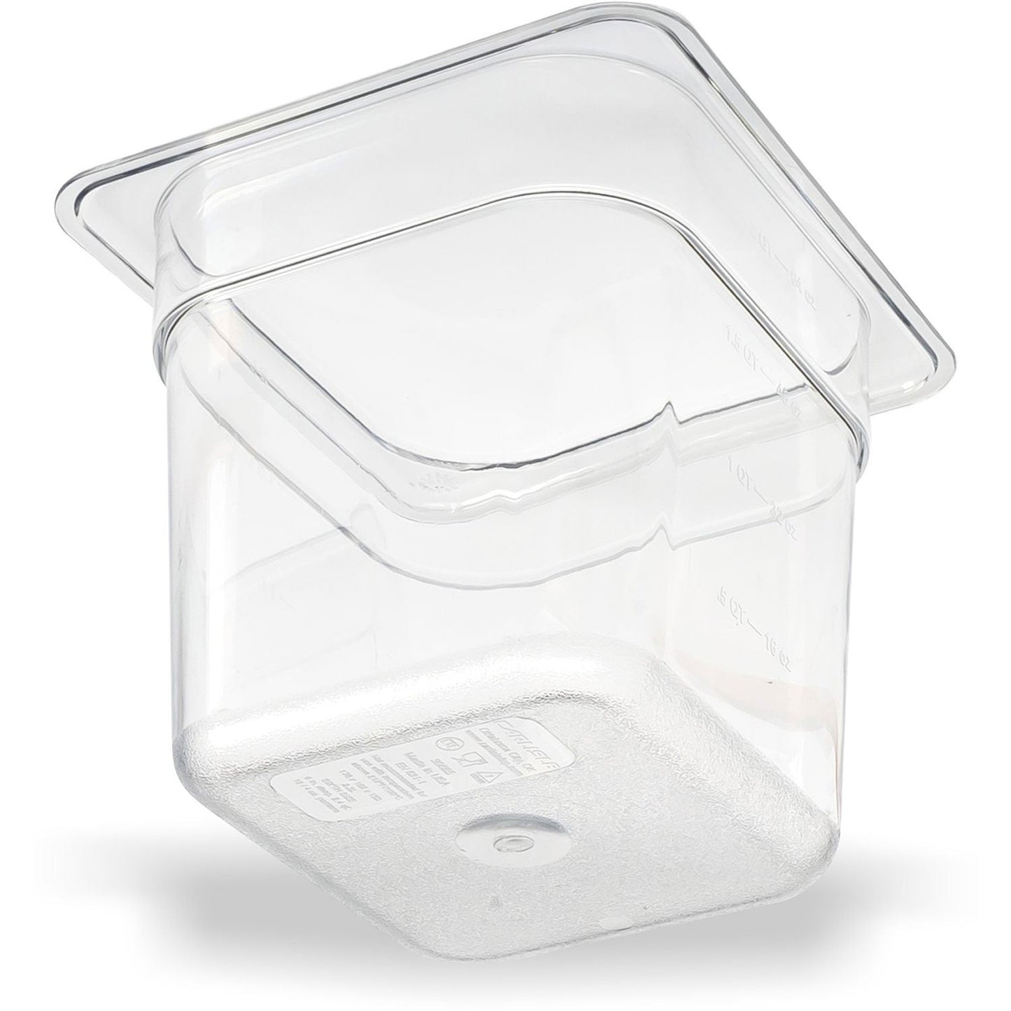 Carlisle StorPlus Polycarbonate Food Pan, 2.5 qt, 6.38 x 6.75 x 6, Clear, Plastic (CFS3068507)