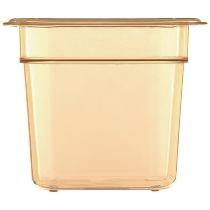 Carlisle StorPlus High Heat Food Pan, 2.5 qt, 6.38 x 6.75 x 6, Amber, Plastic (CFS3088513)
