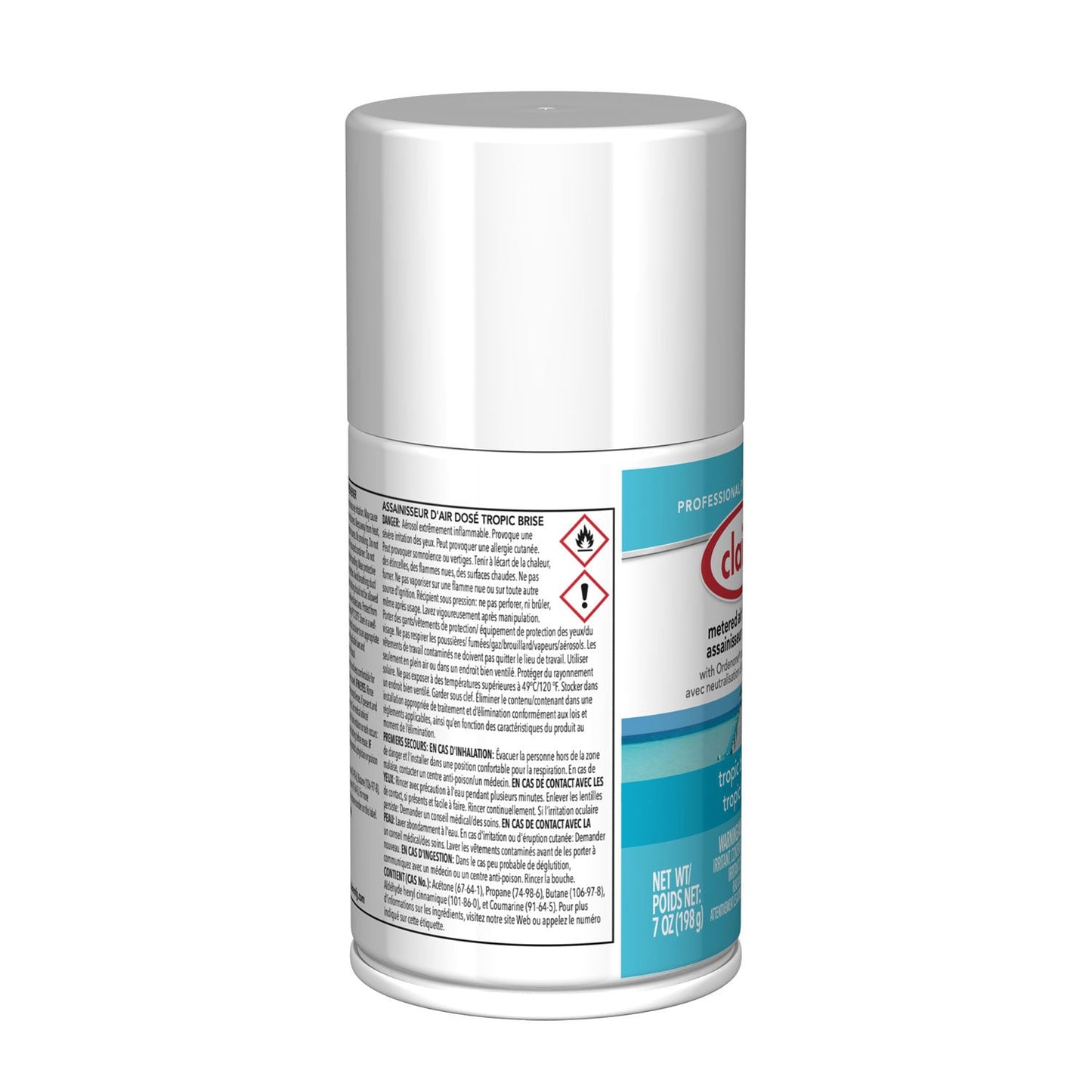 Claire Metered Air Freshener, 7 oz Aerosol Spray, Tropic Breeze, 12/Carton (CGC105)