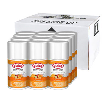 Claire Metered Air Freshener, 7 oz Aerosol Spray, Citrus Blast, 12/Carton (CGC112)