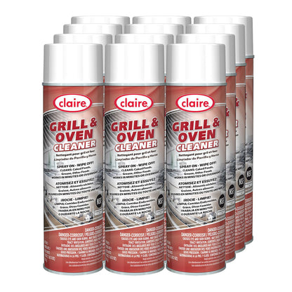Claire Grill and Oven Cleaner, 18 oz Aerosol Spray, 12/Carton (CGC826)