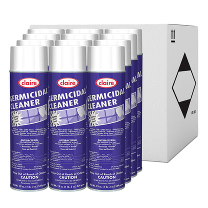 Claire Germicidal Cleaner, Country Fresh Scent, 19 oz Aerosol Spray, 12/Carton (CGC876)