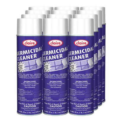 Claire Germicidal Cleaner, Country Fresh Scent, 19 oz Aerosol Spray, 12/Carton (CGC876)