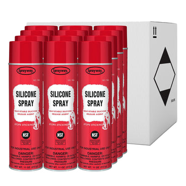 Sprayway Silicone Spray, 11 oz Aerosol Spray, 12 Cans (CGC946)