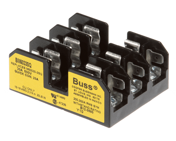 Champion - Moyer Diebel 106925 Fuse Block 600V/30A 3P Cc Type (CHA106925)