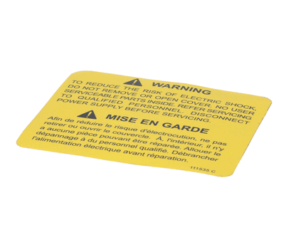 Cleveland 111535 Label; Warning Power Disconnec (CLE111535)