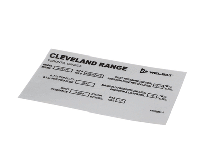 Cleveland Ke603911-4 Label;Convert Nat. To Lp (CLEKE603911-4)