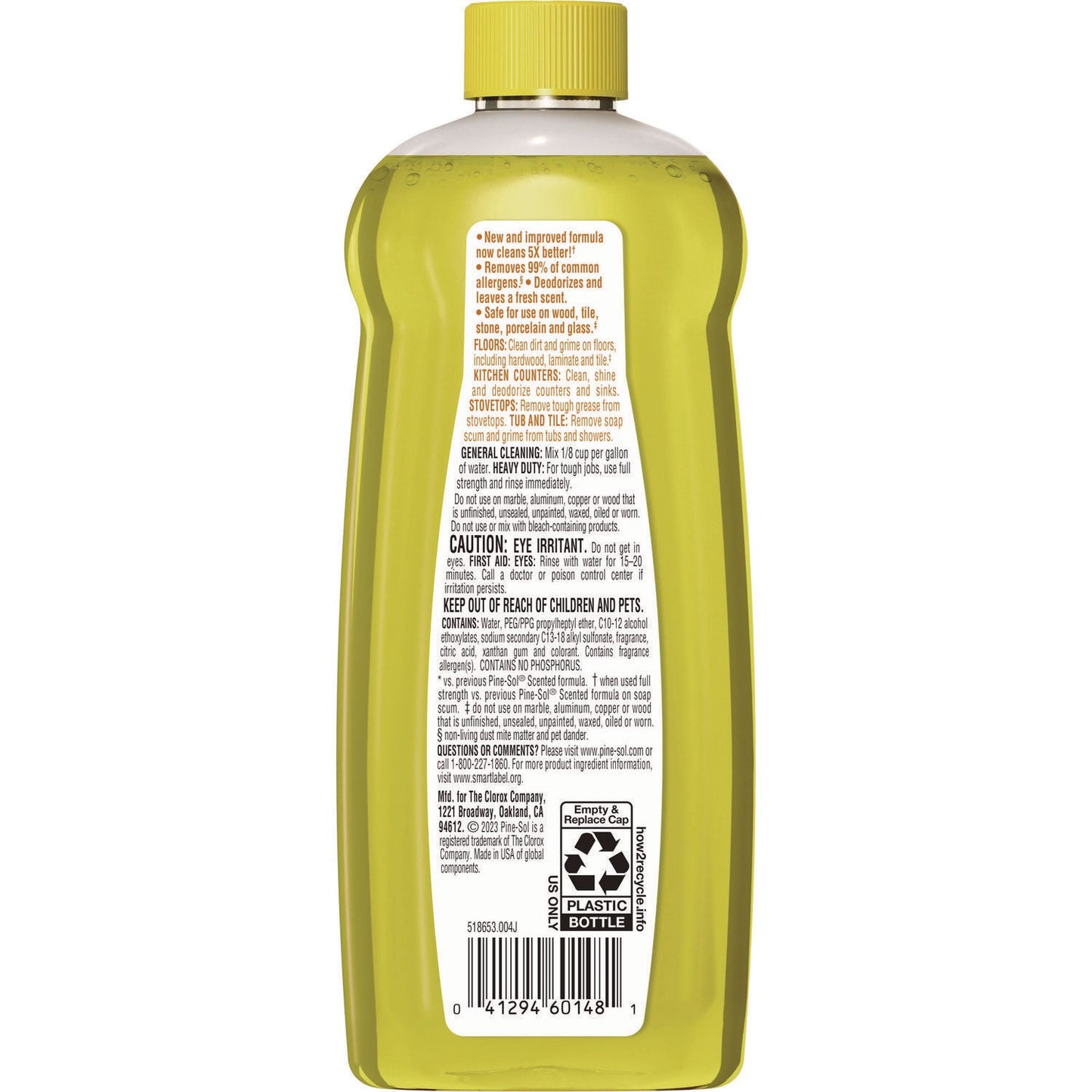 Pine-Sol Multi-Surface Cleaner Concentrated, Lemon Fresh Scent, 14 oz Bottle, 12/Carton (CLO60148CT)