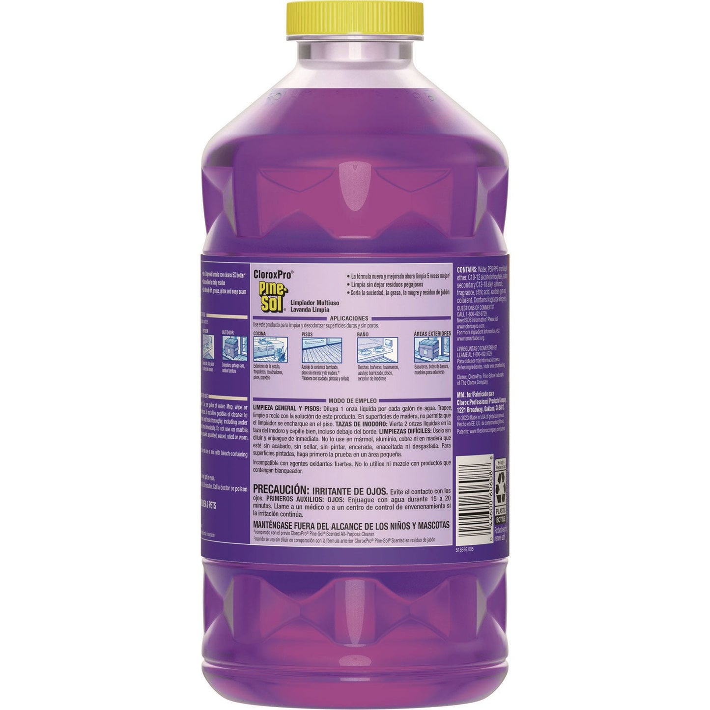 Pine-Sol CloroxPro Multi-Surface Cleaner Concentrated, Lavender Clean Scent, 80 oz Bottle (CLO60608EA)