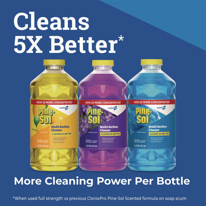 Pine-Sol CloroxPro Multi-Surface Cleaner Concentrated, Sparkling Wave Scent, 80 oz Bottle (CLO60609EA)