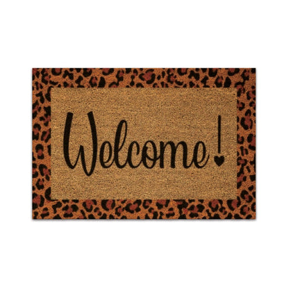 Arkwright Home® Natural Coir Printed Outdoor Rugs, 24x36, Cheetah (P-COIR2436MC-WC)