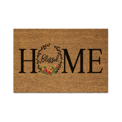 Arkwright Home® Natural Coir Printed Outdoor Rugs, 24x36, Home Blessed, 6/Case (COIR2436MC-HB)