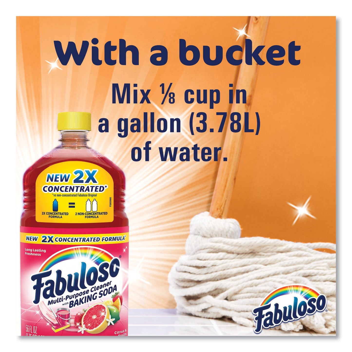 Fabuloso Multi-Use Cleaner, Citrus Scent, 56 oz Bottle, 6/Carton (CPC153091)