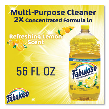 Fabuloso Multi-Use Cleaner, Refreshing Lemon Scent, 56 oz Bottle, 6/Carton (CPCMX06157CT)