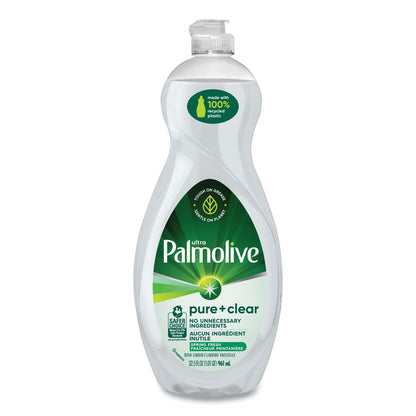 Palmolive Pure + Clear Dishwashing Liquid, Unscented, 32.5 oz Bottle, 9/Carton (CPCUS04272CT)