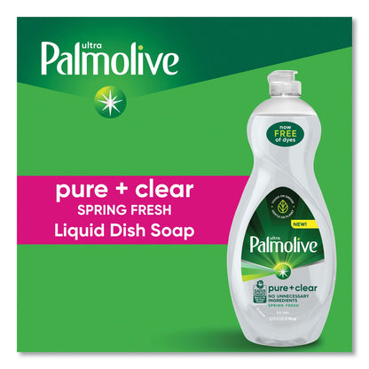 Palmolive Pure + Clear Dishwashing Liquid, Unscented, 32.5 oz Bottle, 9/Carton (CPCUS04272CT)