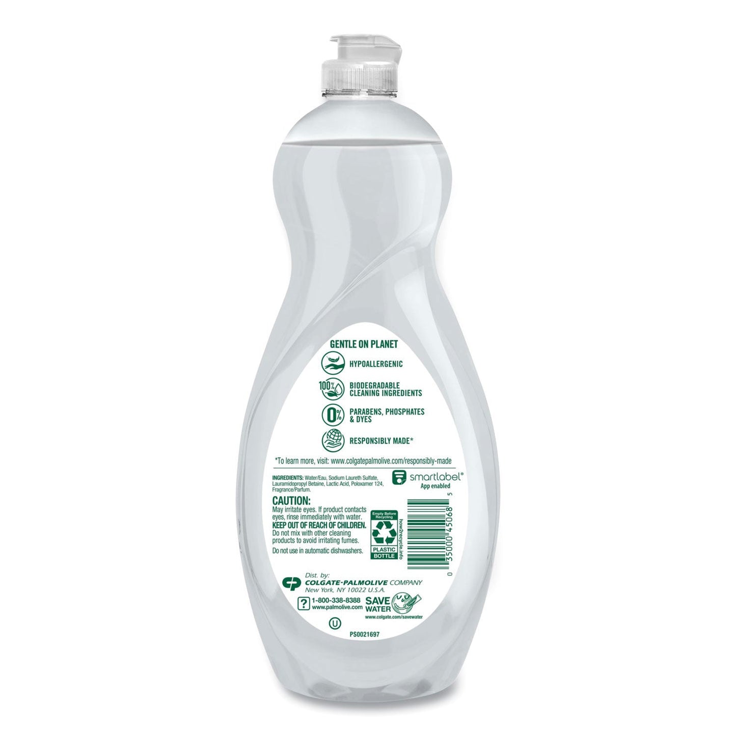 Palmolive Pure + Clear Dishwashing Liquid, Unscented, 32.5 oz Bottle, 9/Carton (CPCUS04272CT)