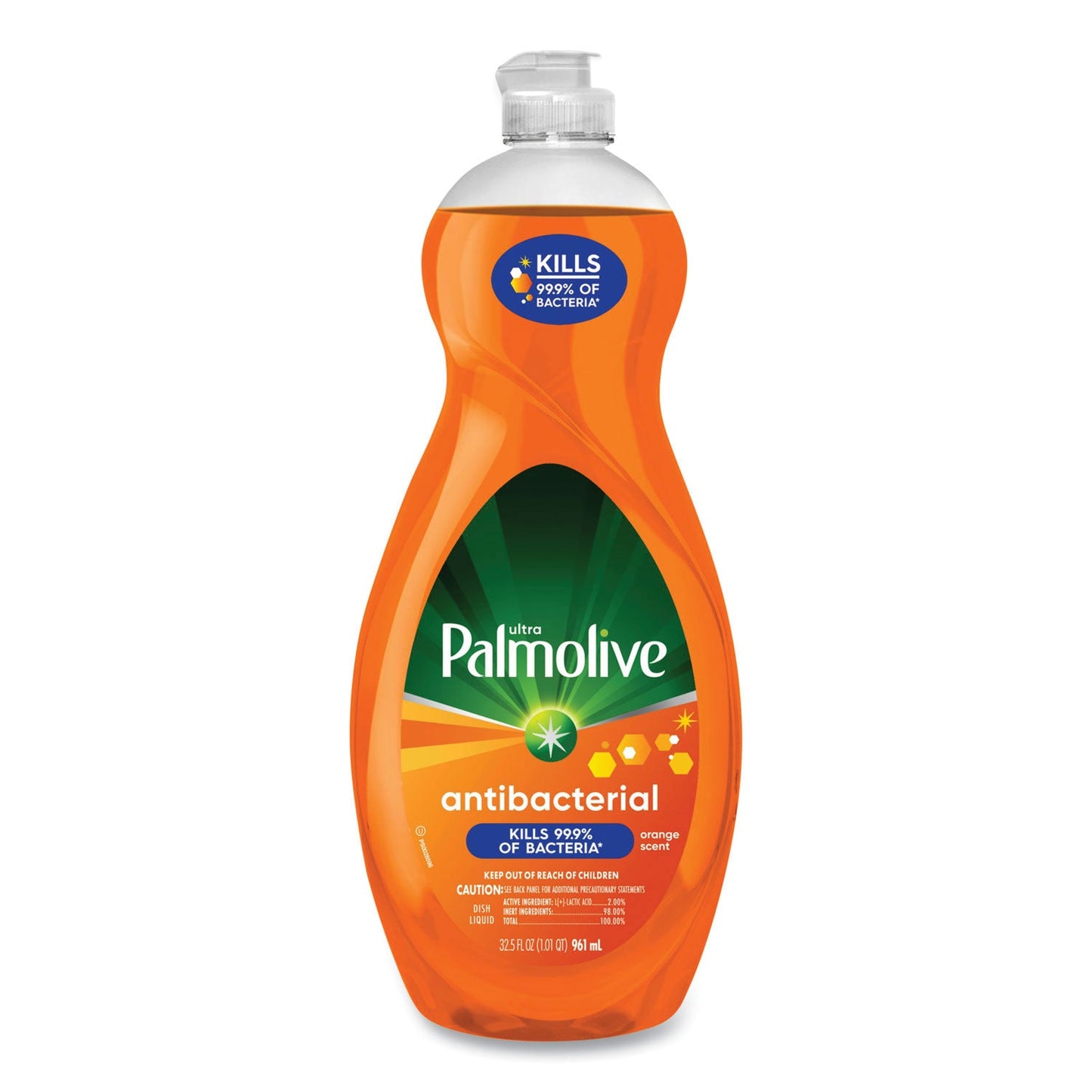 Palmolive Ultra Antibacterial Dishwashing Liquid, Orange Scent, 32.5 oz Bottle, 9/Carton (CPCUS04274CT)