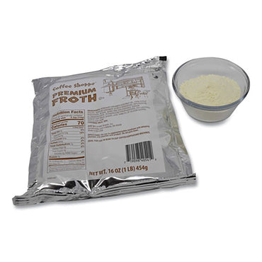 Coffee Shoppe Premium Froth Topping, 1 lb Bag, 12/Carton (CPH40541)