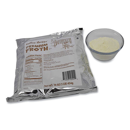 Coffee Shoppe Premium Froth Topping, 1 lb Bag, 12/Carton (CPH40541)
