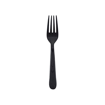 Safety Zone® Heavy Weight Polypropylene Unwrapped Fork, Black, Case of 1000 (SZNCPPHWFKBKE1)