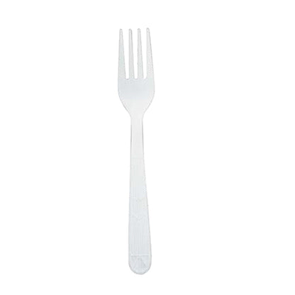 Safety Zone® Heavy Weight Polypropylene Unwrapped Fork, White, Case of 1000 (SZNCPPHWFKBKW1)