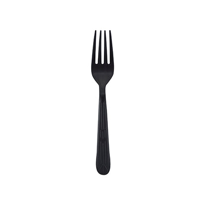Safety Zone® Heavy Weight Polypropylene Individually Wrapped Forks, Black (SZNCPPHWFKIWE1)