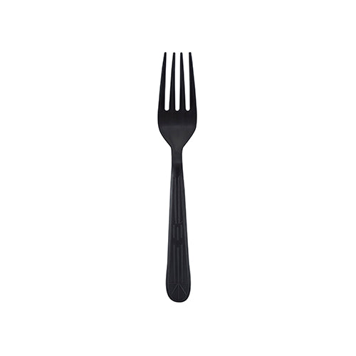 Safety Zone® Heavy Weight Polypropylene Individually Wrapped Forks, Black (SZNCPPHWFKIWE1)