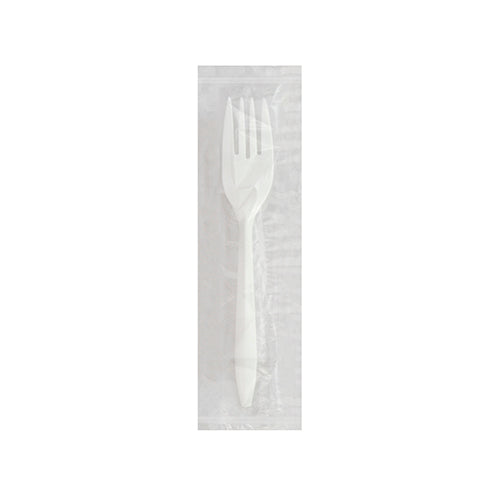 Impact® Medium PP Individually Wrapped Fork, White, Case of 1000 (IMPCPPMDFKIWW4)