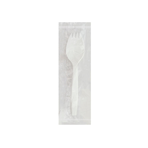 Safety Zone® Spork White Mid-Weight Polypro, Case of 1000 (SZNCPPMDSKIWW4)