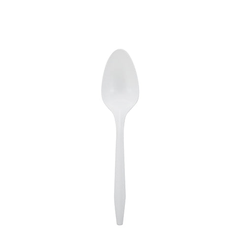 Safety Zone® Medium Weight Polypropylene Spoons, Unwrapped, Bulk, White, 1000/Case (SZNCPPMDTSBKW1)