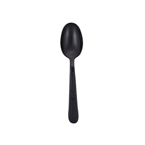 Safety Zone® Heavy Weight Polystyrene Spoons, Unwrapped, Bulk, Black, 1000/Case (SZNCPSHWTSBKE1)