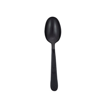 Safety Zone® Heavy Weight Polystyrene Spoons, Unwrapped, Bulk, Black, 1000/Case (SZNCPSHWTSBKE1)