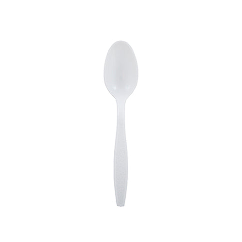 Safety Zone® Heavy Weight Polystyrene Spoons, Unwrapped, Bulk, White, 1000/Case (SZNCPSHWTSBKW1)