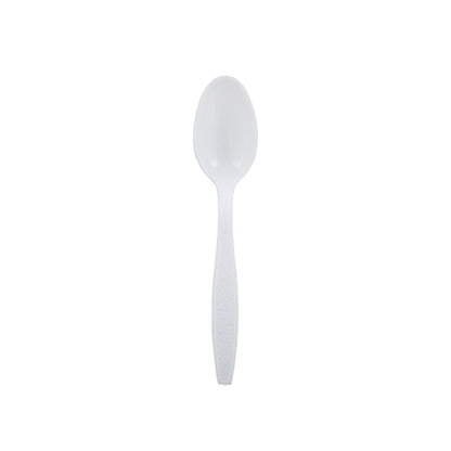 Safety Zone® Heavy Weight Polystyrene Spoons, Unwrapped, Bulk, White, 1000/Case (SZNCPSHWTSBKW1)